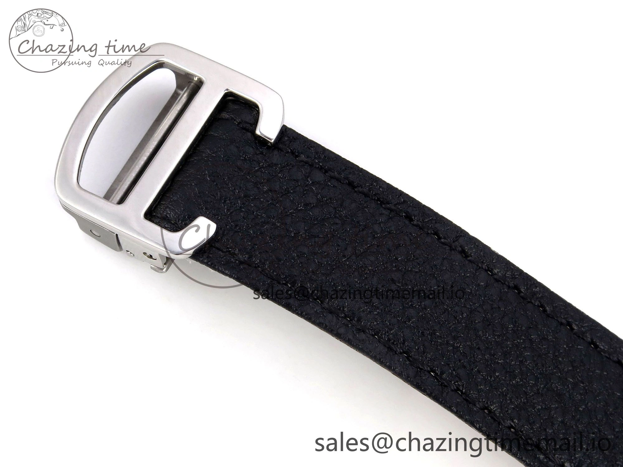 Tank Solo Ladies 25mm SS AF 1:1 Best Edition White Dial Diamonds Bezel on Black Leather Strap Ronda Quartz