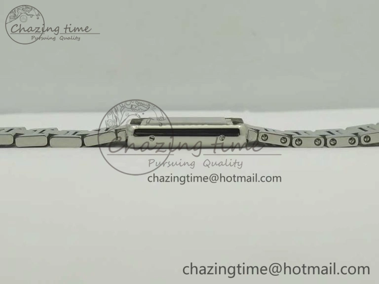 Tank Solo Ladies 25mm SS Diamond Bezel K11F 1:1 Best Edition White Dial on SS Bracelet Ronda Quartz