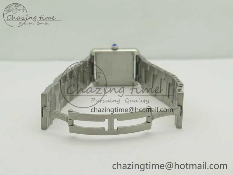 Tank Solo Ladies 25mm SS Diamond Bezel K11F 1:1 Best Edition White Dial on SS Bracelet Ronda Quartz