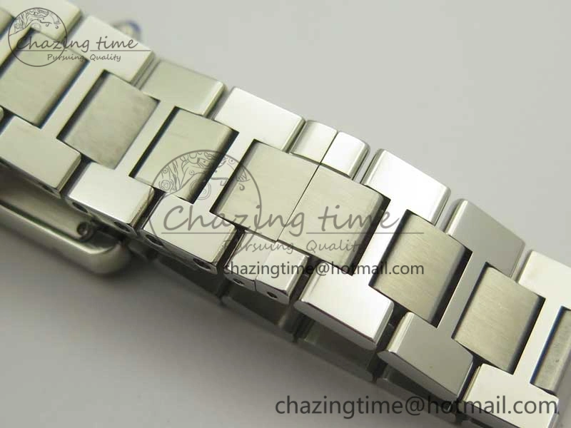 Tank Solo Ladies 25mm SS K11F 1:1 Best Edition White Dial on SS Bracelet Ronda Quartz