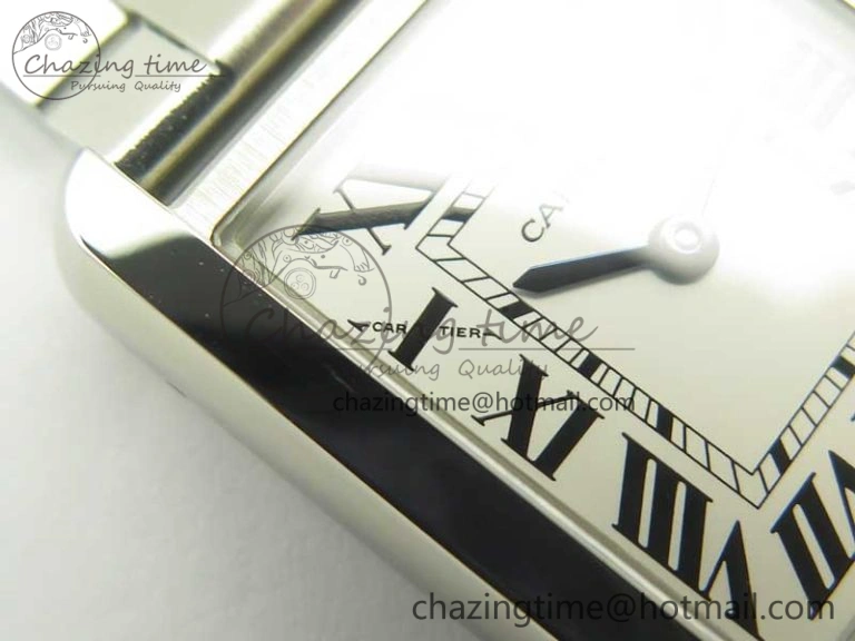 Tank Solo Ladies 25mm SS K11F 1:1 Best Edition White Dial on SS Bracelet Ronda Quartz