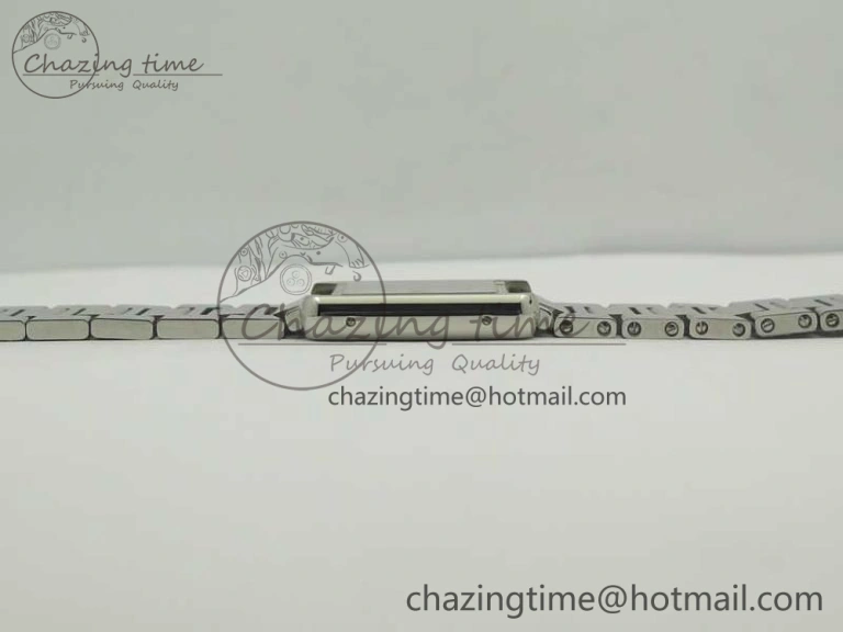 Tank Solo Ladies 25mm SS K11F 1:1 Best Edition White Dial on SS Bracelet Ronda Quartz