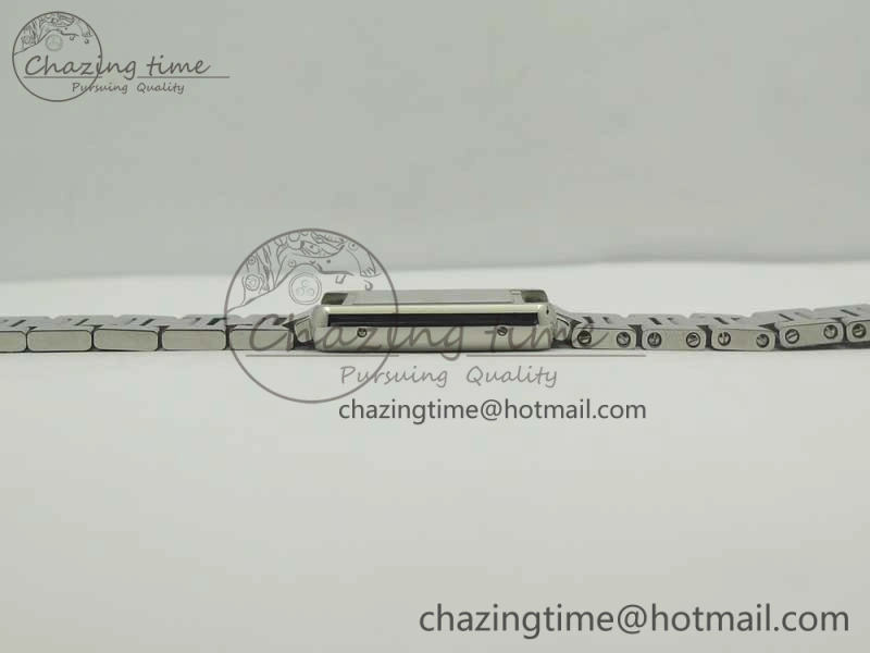 Tank Solo Ladies 25mm SS K11F 1:1 Best Edition White Dial on SS Bracelet Ronda Quartz