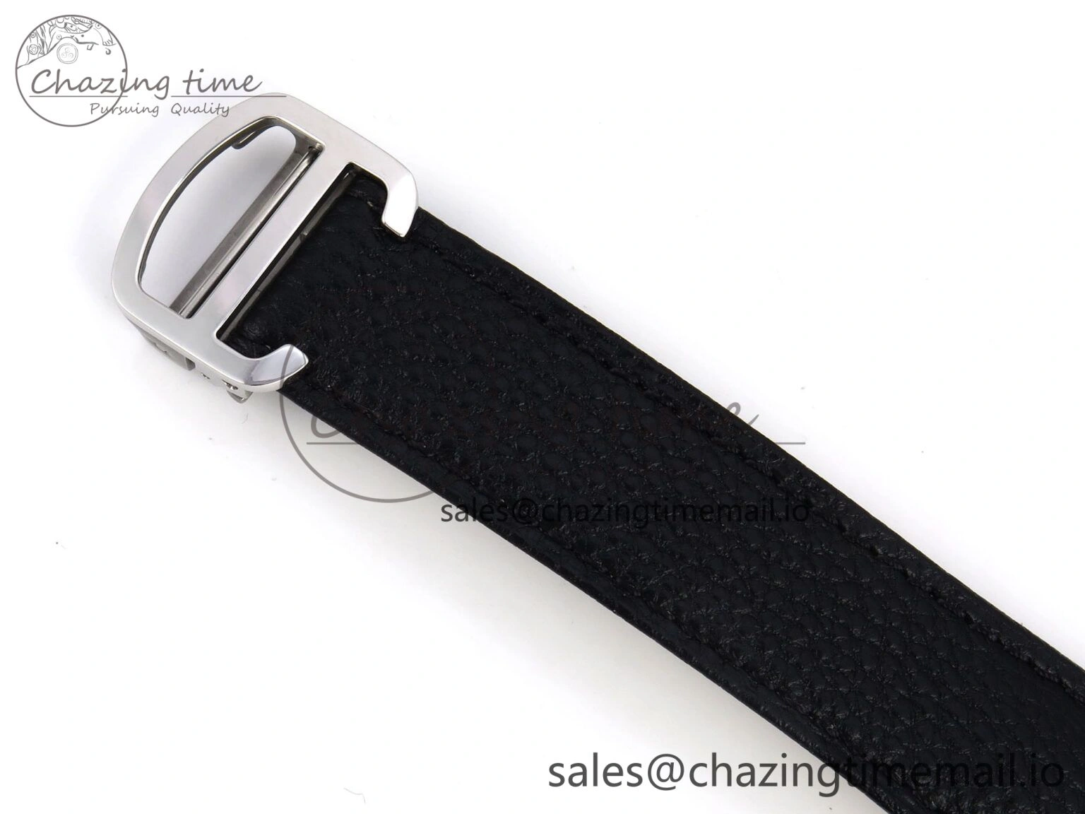 Tank Solo Ladies 28mm SS AF 1:1 Best Edition White Dial Diamonds Bezel on Black Leather Strap Ronda Quartz