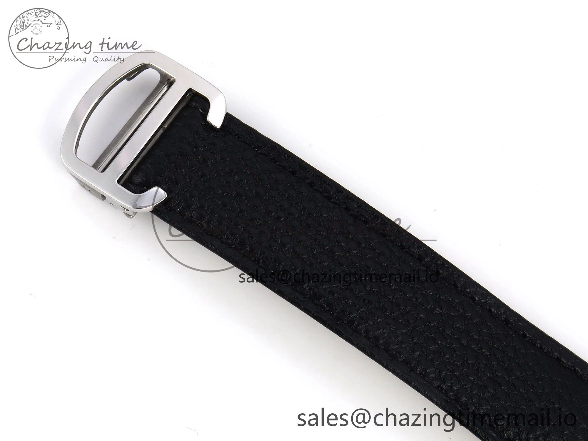 Tank Solo Ladies 28mm SS AF 1:1 Best Edition White Dial Diamonds Bezel on Black Leather Strap Ronda Quartz