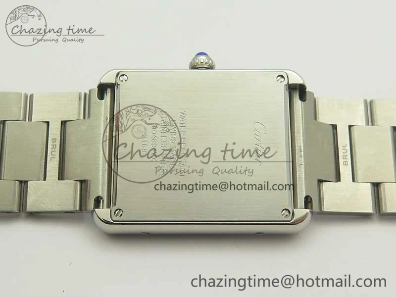 Tank Solo Ladies 28mm SS Diamond Bezel K11F 1:1 Best Edition White Dial on SS Bracelet Ronda Quartz
