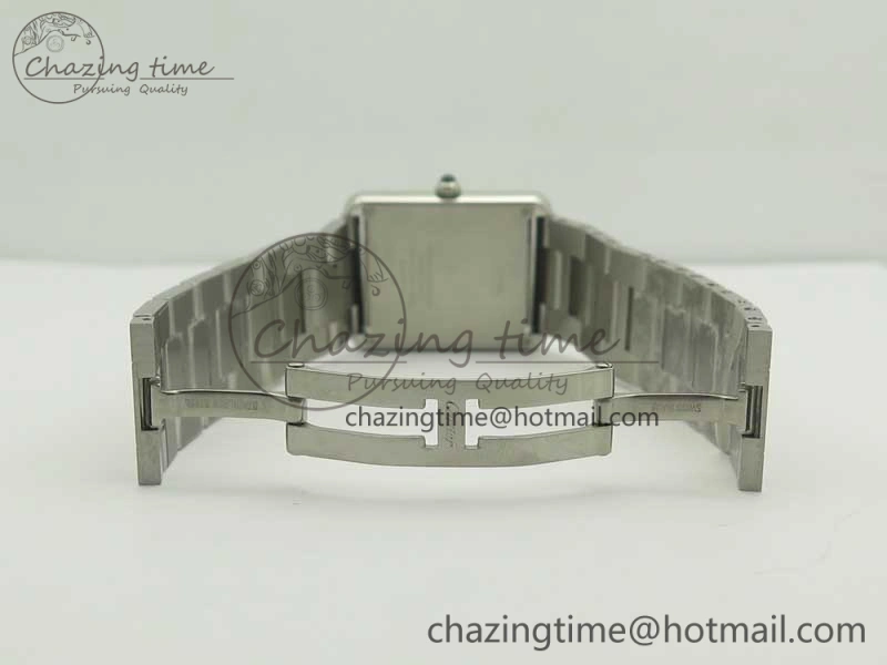 Tank Solo Ladies 28mm SS K11F 1:1 Best Edition White Dial on SS Bracelet Ronda Quartz