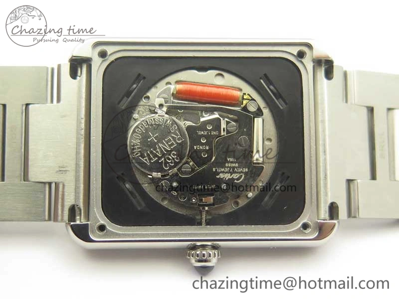 Tank Solo Ladies 28mm SS K11F 1:1 Best Edition White Dial on SS Bracelet Ronda Quartz