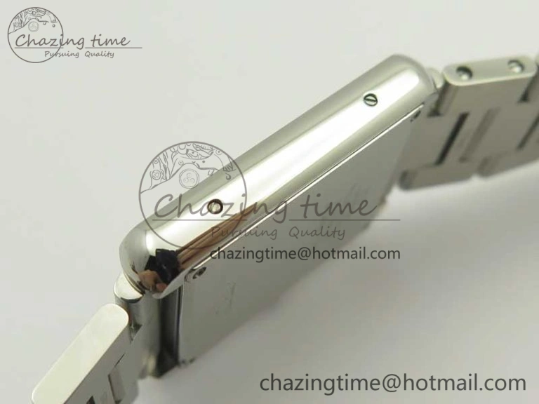 Tank Solo Ladies 28mm SS K11F 1:1 Best Edition White Dial on SS Bracelet Ronda Quartz
