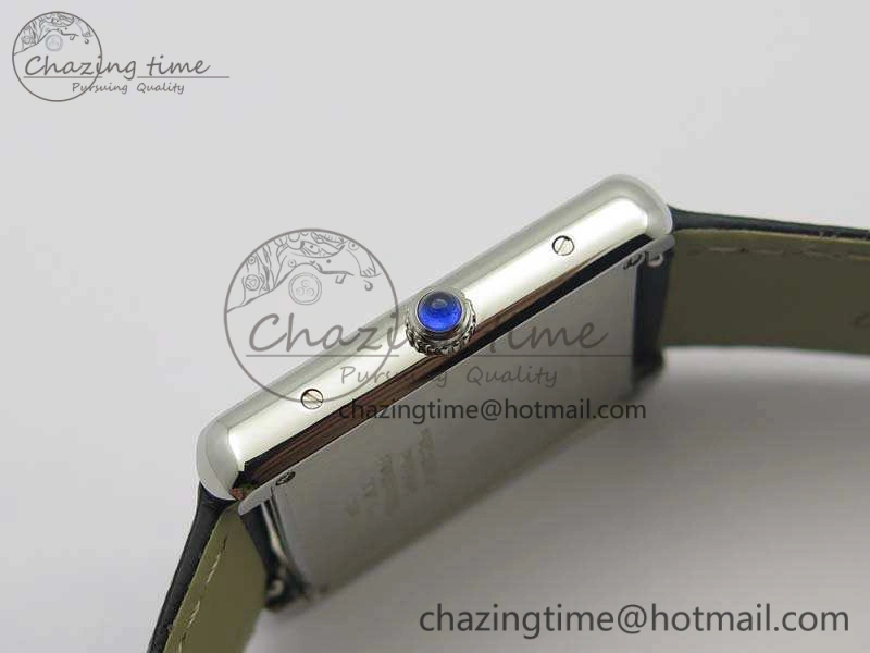 Tank Solo Ladies 28mm SS ZF 1:1 Best Edition White Dial On Leather Strap Ronda Quartz