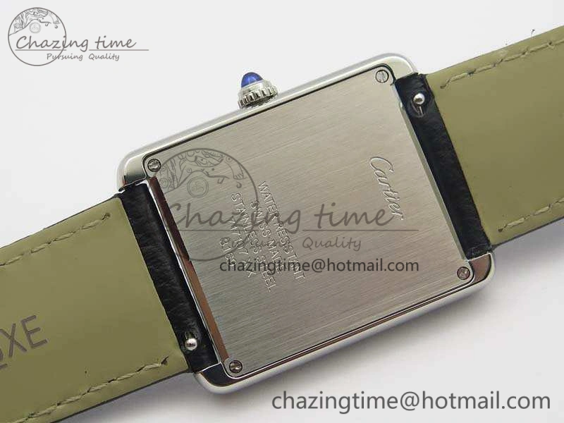Tank Solo Ladies 28mm SS ZF 1:1 Best Edition White Dial On Leather Strap Ronda Quartz
