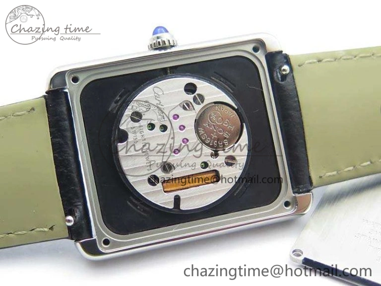 Tank Solo Ladies 28mm SS ZF 1:1 Best Edition White Dial On Leather Strap Ronda Quartz