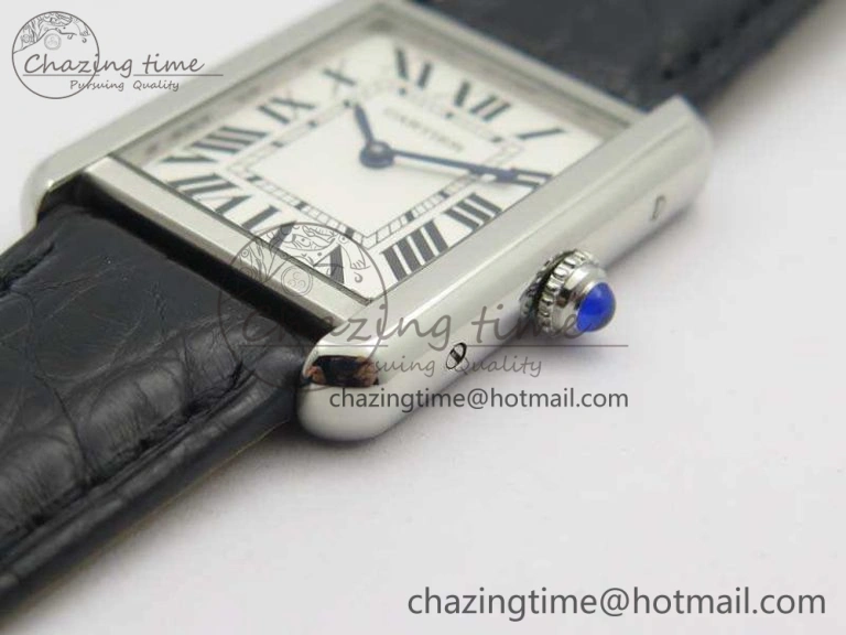 Tank Solo W5200002 Ladies 25mm SS LMF 1:1 Best Edition White Dial On Leather Strap Ronda Quartz