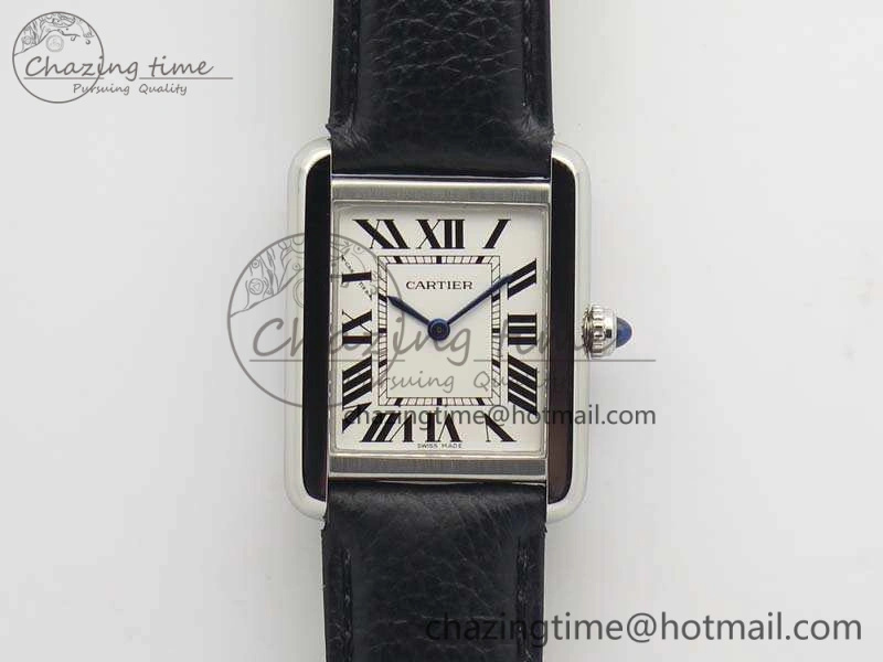 Tank Solo W5200002 Ladies 25mm SS ZF 1:1 Best Edition White Dial On Leather Strap Ronda Quartz