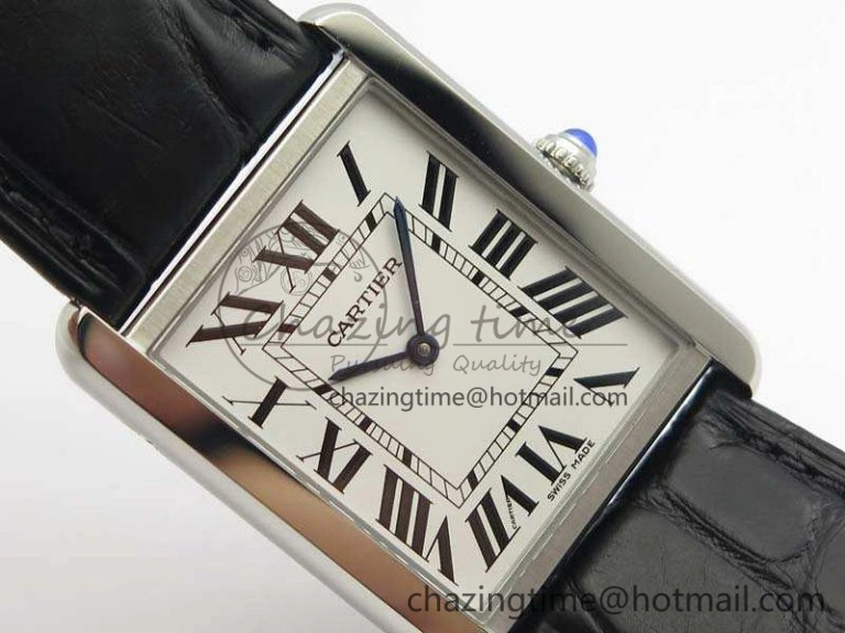 Tank Solo W5200002 Ladies 28mm SS LMF 1:1 Best Edition White Dial On Leather Strap Ronda Quartz