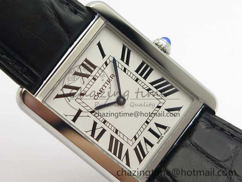 Tank Solo W5200002 Ladies 28mm SS LMF 1:1 Best Edition White Dial On Leather Strap Ronda Quartz