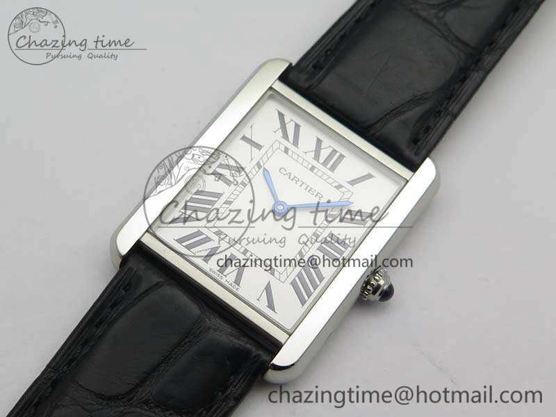 Tank Solo W5200002 Ladies 28mm SS LMF 1:1 Best Edition White Dial On Leather Strap Ronda Quartz