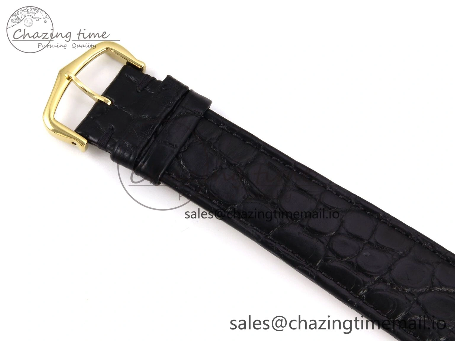 Tank Solo YG AF 1:1 Best Edition White Dial Diamonds Bezel on Black Leather Strap Ronda Quartz