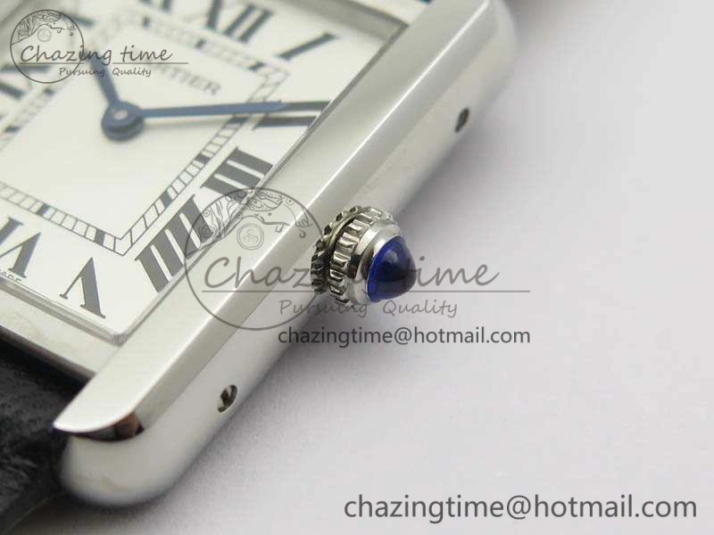 Tank W5200002 Ladies 25mm SS GPF 1:1 Best Edition White Dial On Leather Strap Ronda Quartz