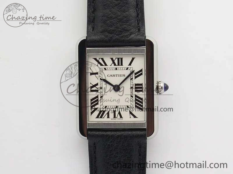 Tank W5200002 Ladies 25mm SS GPF 1:1 Best Edition White Dial On Leather Strap Ronda Quartz