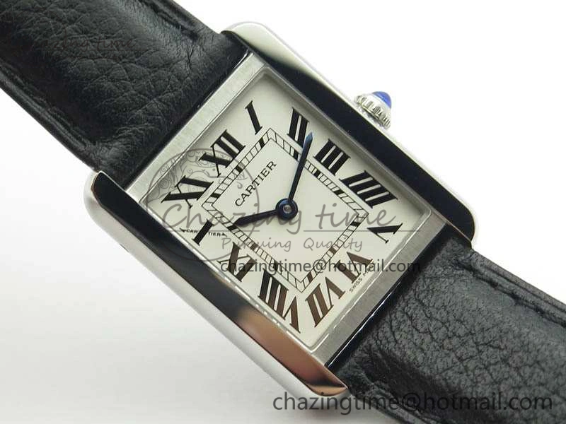 Tank W5200002 Ladies 25mm SS GPF 1:1 Best Edition White Dial On Leather Strap Ronda Quartz