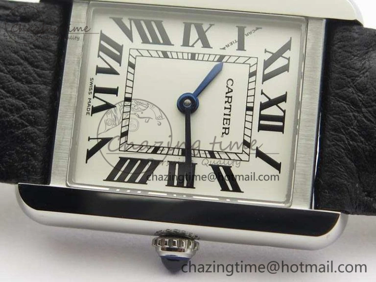 Tank W5200002 Ladies 25mm SS GPF 1:1 Best Edition White Dial On Leather Strap Ronda Quartz