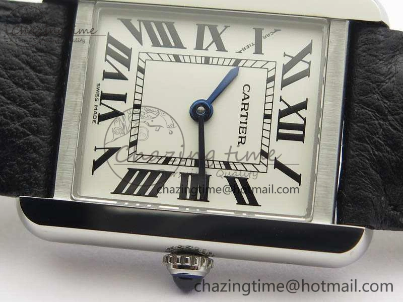 Tank W5200002 Ladies 25mm SS GPF 1:1 Best Edition White Dial On Leather Strap Ronda Quartz