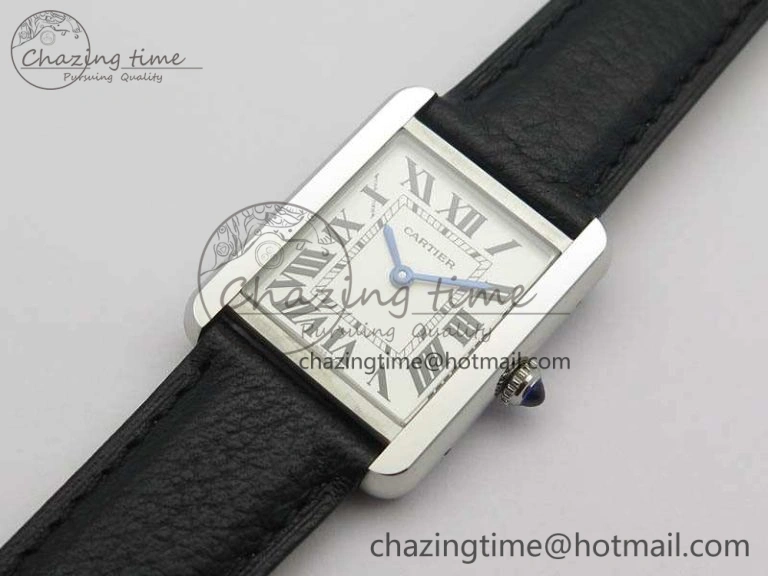 Tank W5200002 Ladies 25mm SS GPF 1:1 Best Edition White Dial On Leather Strap Ronda Quartz
