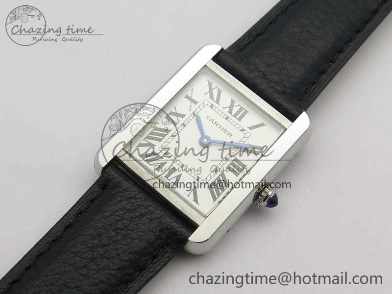 Tank W5200002 Ladies 25mm SS GPF 1:1 Best Edition White Dial On Leather Strap Ronda Quartz
