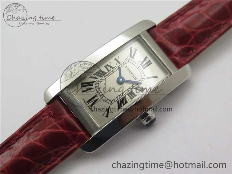 Tank WJTA0029 29mm 8848F SS Silver Dial on Red Croco Strap Ronda Quartz