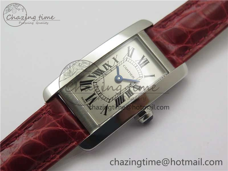 Tank WJTA0029 29mm 8848F SS Silver Dial on Red Croco Strap Ronda Quartz