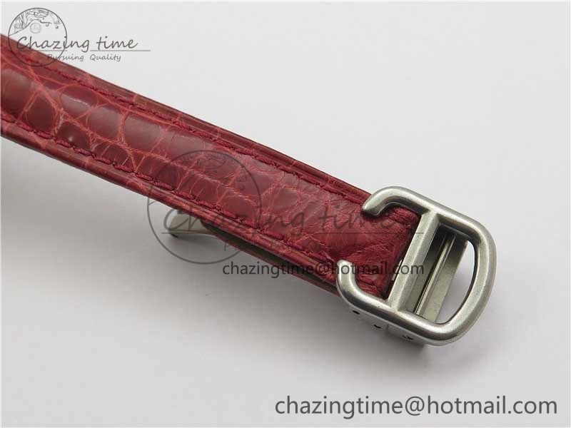 Tank WJTA0029 29mm 8848F SS Silver Dial on Red Croco Strap Ronda Quartz