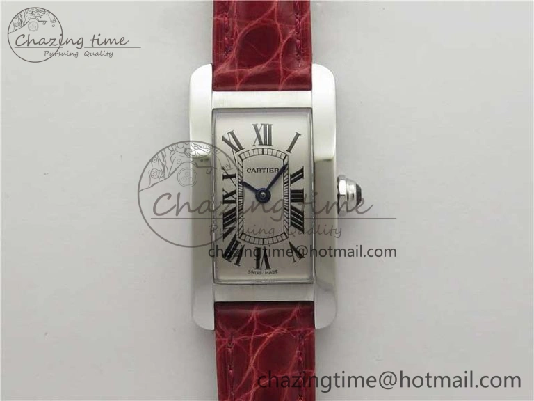 Tank WJTA0029 29mm 8848F SS Silver Dial on Red Croco Strap Ronda Quartz