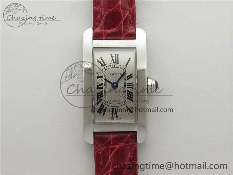 Tank WJTA0029 29mm 8848F SS Silver Dial on Red Croco Strap Ronda Quartz