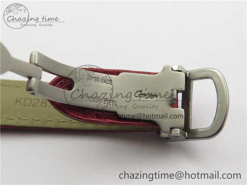 Tank WJTA0029 29mm 8848F SS Silver Dial on Red Croco Strap Ronda Quartz