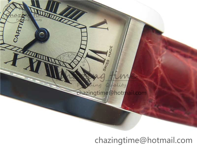 Tank WJTA0029 29mm 8848F SS Silver Dial on Red Croco Strap Ronda Quartz