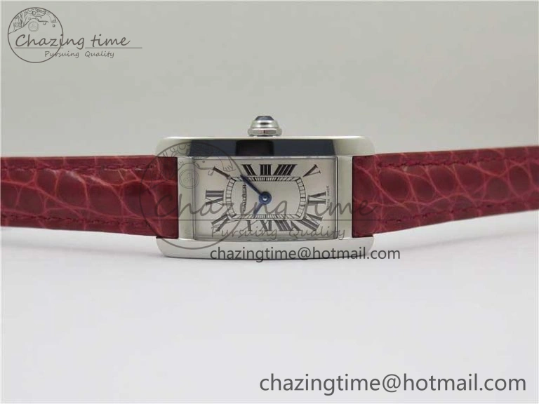 Tank WJTA0029 29mm 8848F SS Silver Dial on Red Croco Strap Ronda Quartz