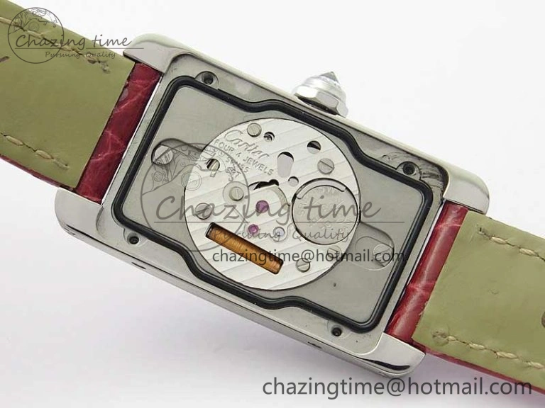 Tank WJTA0029 29mm 8848F SS Silver Dial on Red Croco Strap Ronda Quartz