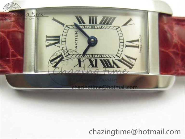 Tank WJTA0029 29mm 8848F SS Silver Dial on Red Croco Strap Ronda Quartz