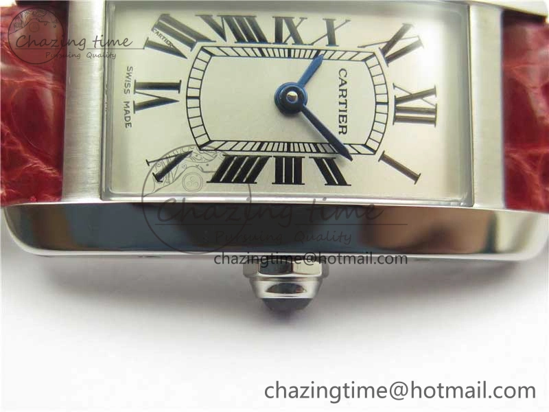 Tank WJTA0029 29mm 8848F SS Silver Dial on Red Croco Strap Ronda Quartz