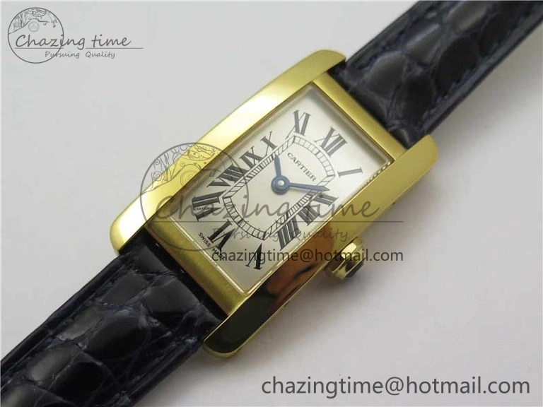 Tank WJTA0029 29mm 8848F YG Silver Dial on Black Croco Strap Ronda Quartz