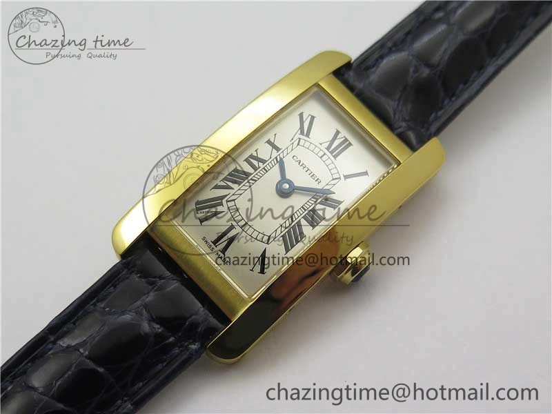 Tank WJTA0029 29mm 8848F YG Silver Dial on Black Croco Strap Ronda Quartz