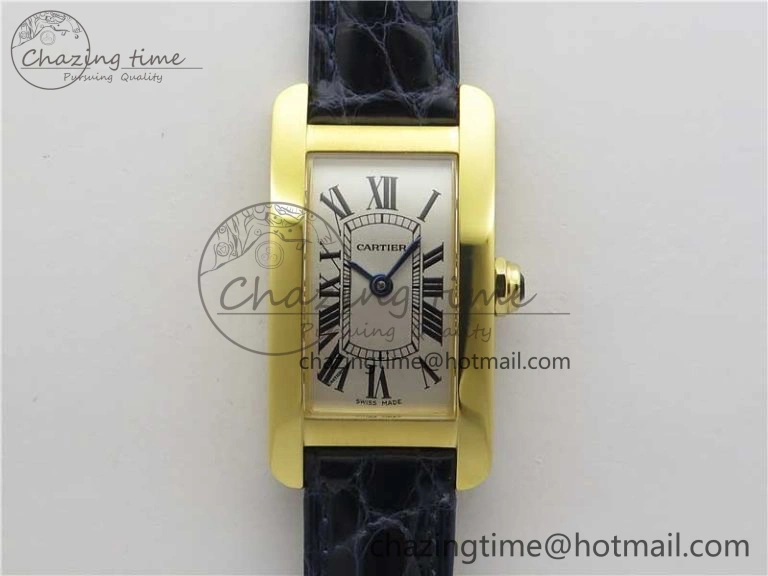 Tank WJTA0029 29mm 8848F YG Silver Dial on Black Croco Strap Ronda Quartz