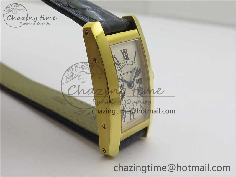 Tank WJTA0029 29mm 8848F YG Silver Dial on Black Croco Strap Ronda Quartz