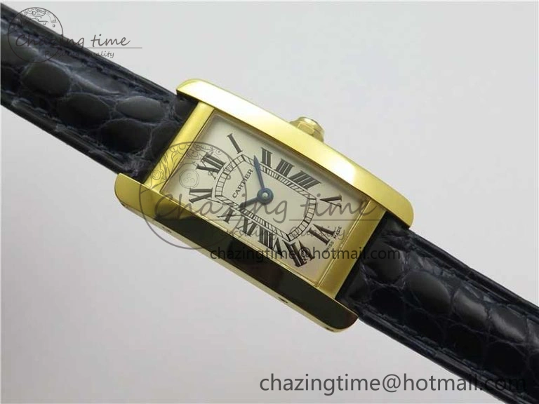 Tank WJTA0029 29mm 8848F YG Silver Dial on Black Croco Strap Ronda Quartz
