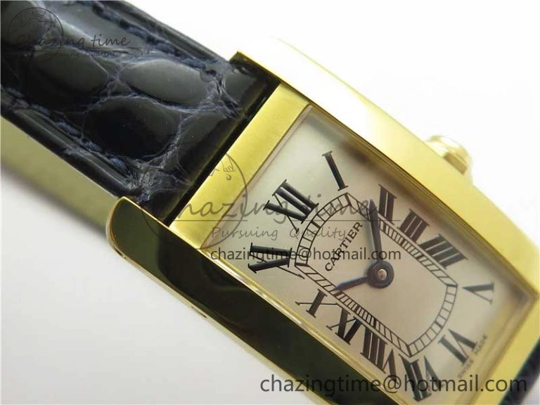 Tank WJTA0029 29mm 8848F YG Silver Dial on Black Croco Strap Ronda Quartz