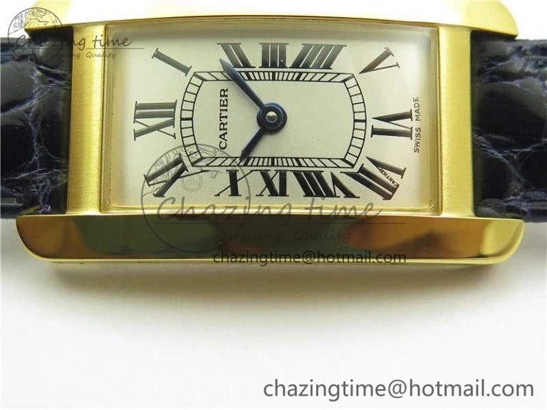 Tank WJTA0029 29mm 8848F YG Silver Dial on Black Croco Strap Ronda Quartz