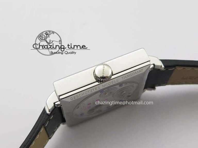 Tetra SS Gold Dial On Black Leather Strap A2813