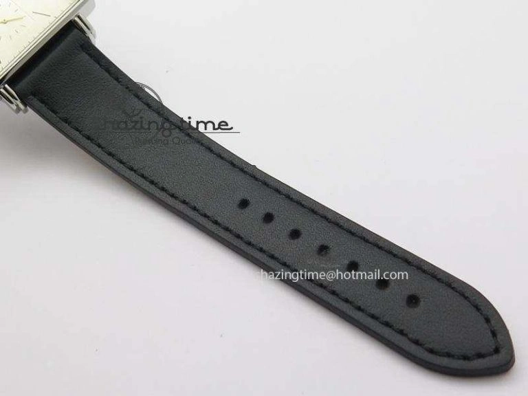 Tetra SS Gold Dial On Black Leather Strap A2813