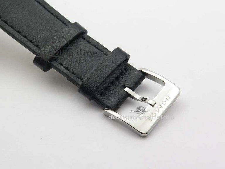 Tetra SS Gold Dial On Black Leather Strap A2813